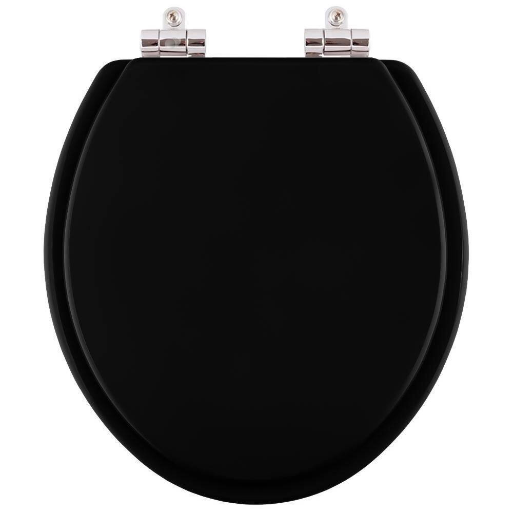 Tampa de Vaso Poliester com Amortecedor Iris Preto para bacia Mari