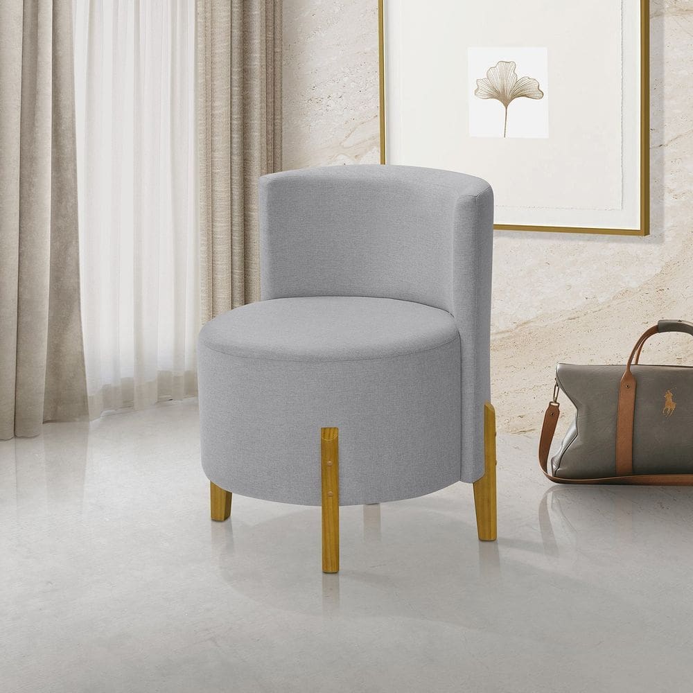 Kit 2 Poltronas Verona Orgânica Retro Cinza Claro
