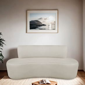 Sofá Orgânico 140cm 2 Lugares Antonela Bege