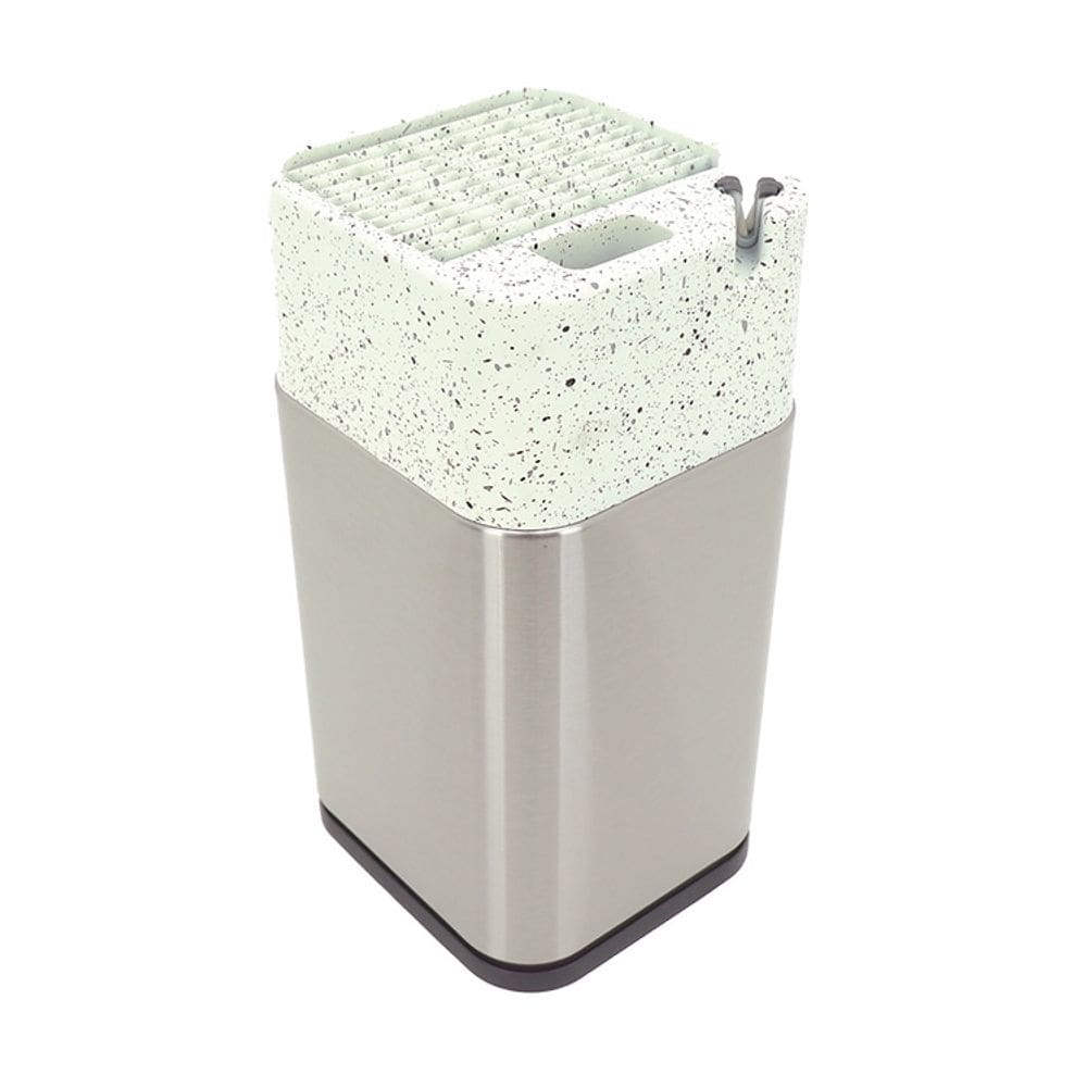 Porta Facas Mimo AJ23133 Inox Prata com Afiador