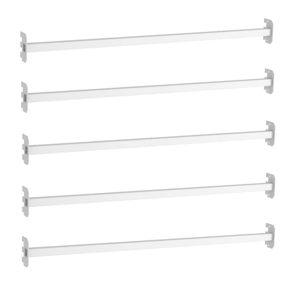 Regua Porta Gancheira 090 Para Gondola FIT Branco Kit 5 Pç