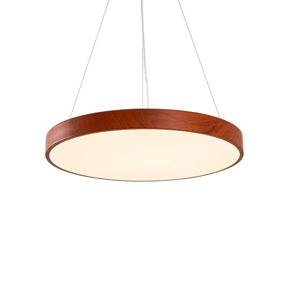 Lustre Pendente Nordecor Oris 2455 60cm Imbuia Led Bivolt