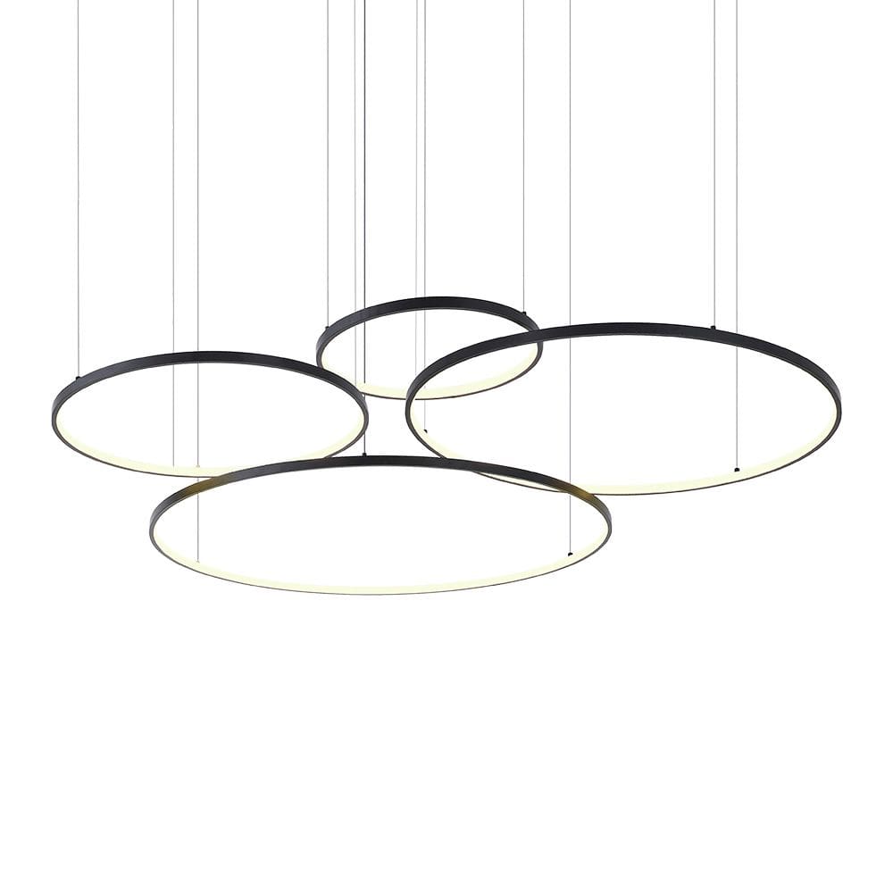 Lustre Pendente Nordecor Daire 2524 Preto Led Bivolt