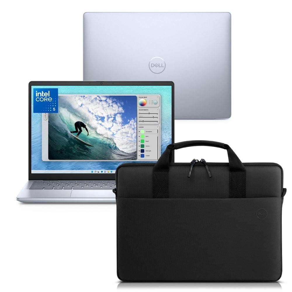 Notebook Dell Inspiron I14-I120U-M10C 14" FHD+ Intel® Core™ 5 120U 8GB 512GB SSD Windows 11 Prata Gelo + Capa EcoLoop14