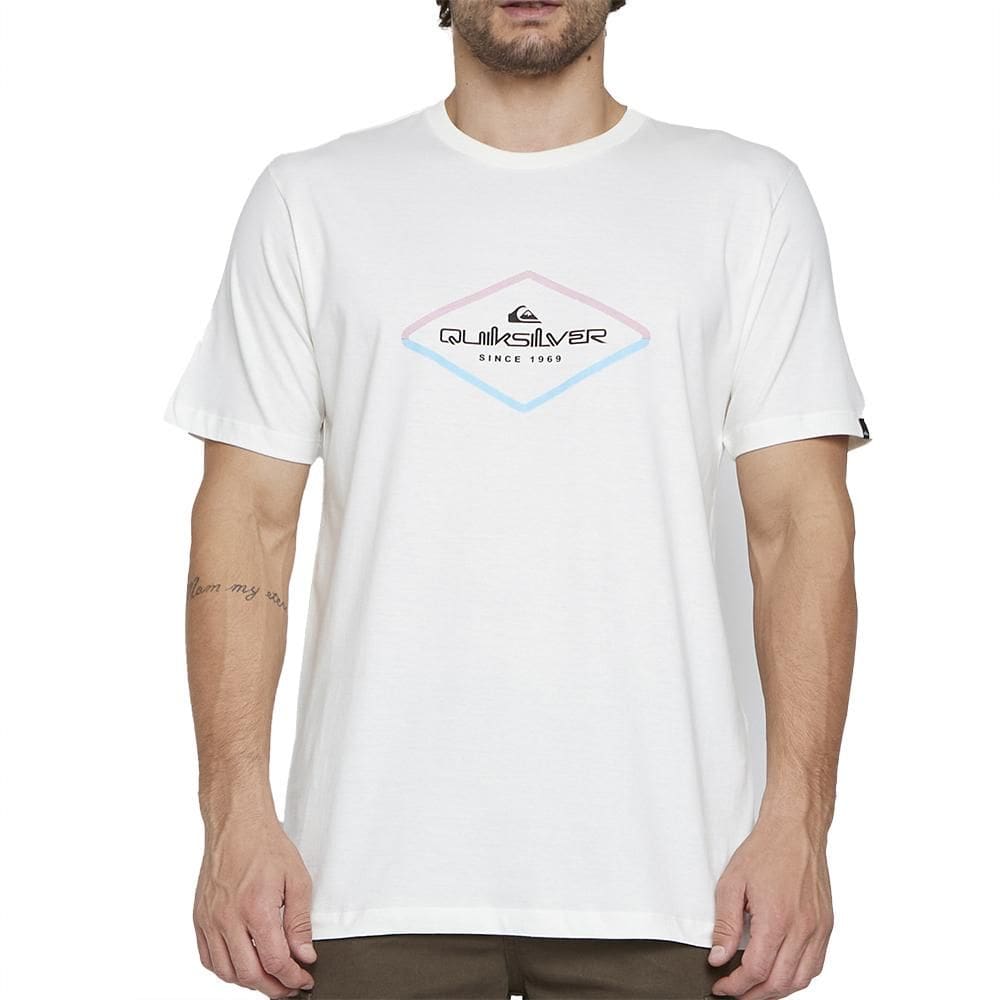 Camiseta Quiksilver Omni Lock SM25 Masculina Snow White