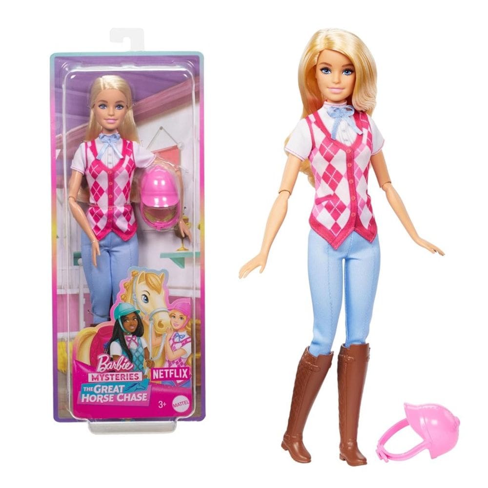 Boneca Barbie Malibu Equitação Série Corrida De Cavalo Hxj38