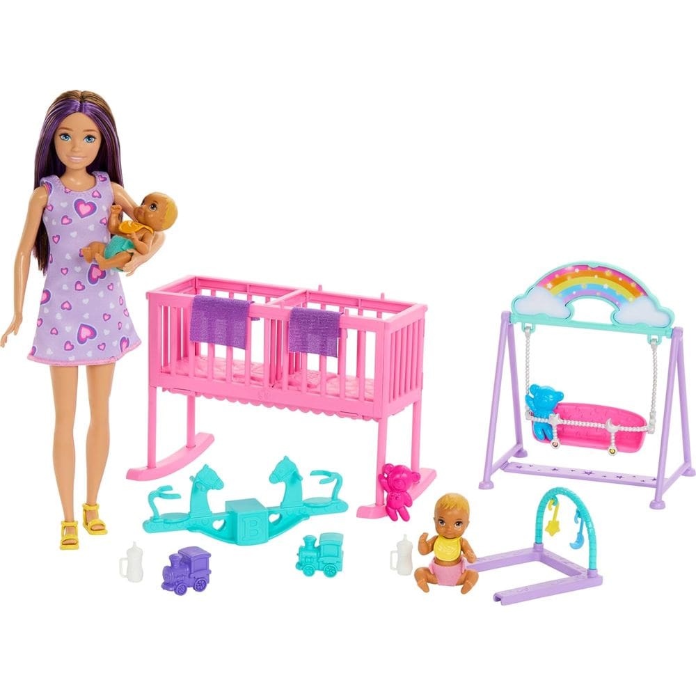 Barbie Skipper Babá Cuidado Com Gêmeos Mattel HXM99