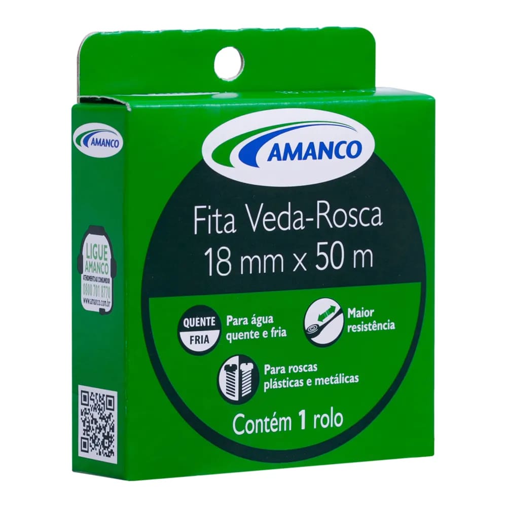 Fita Veda Rosca 18MM X 50M - Amanco