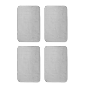 Tapete de Banheiro Cinza Antiderrapante Retangular 60cm 4un