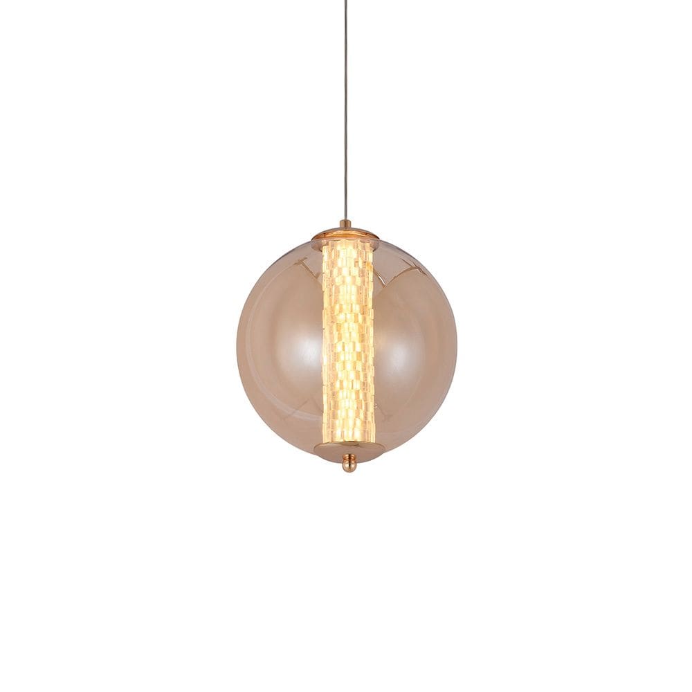 Lustre Pendente Nordecor Janni 2886 Dourado Fosco Led Bivolt