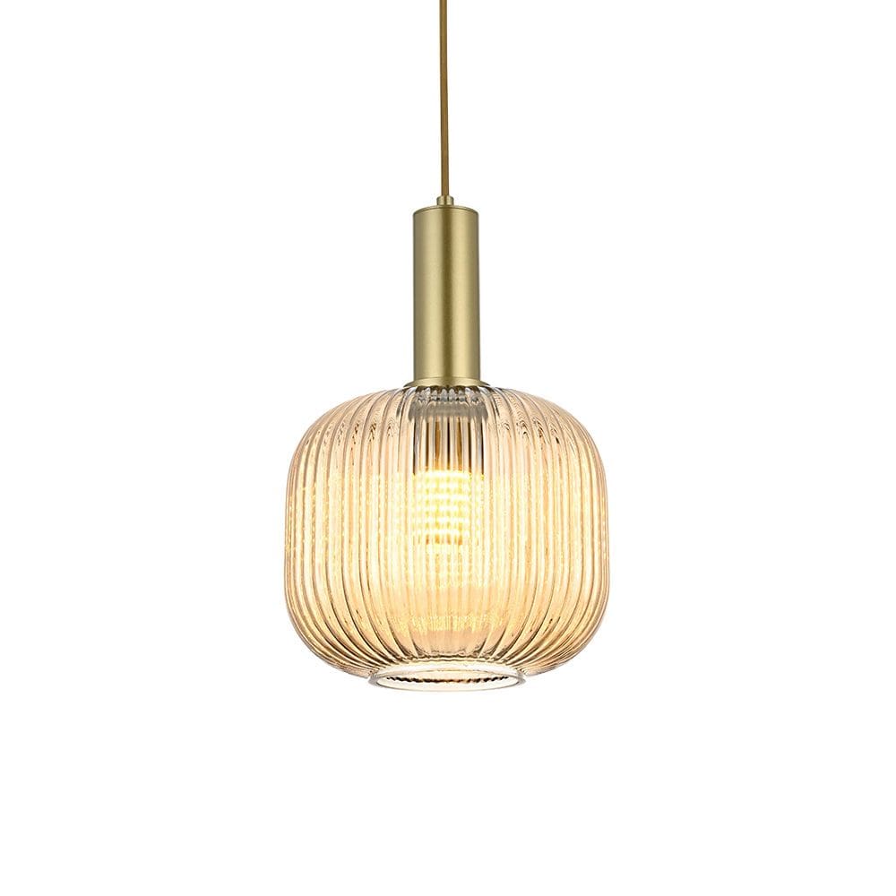 Lustre Pendente Nordecor Canne Oni 2915 Ouro Champagne E27 Bivolt