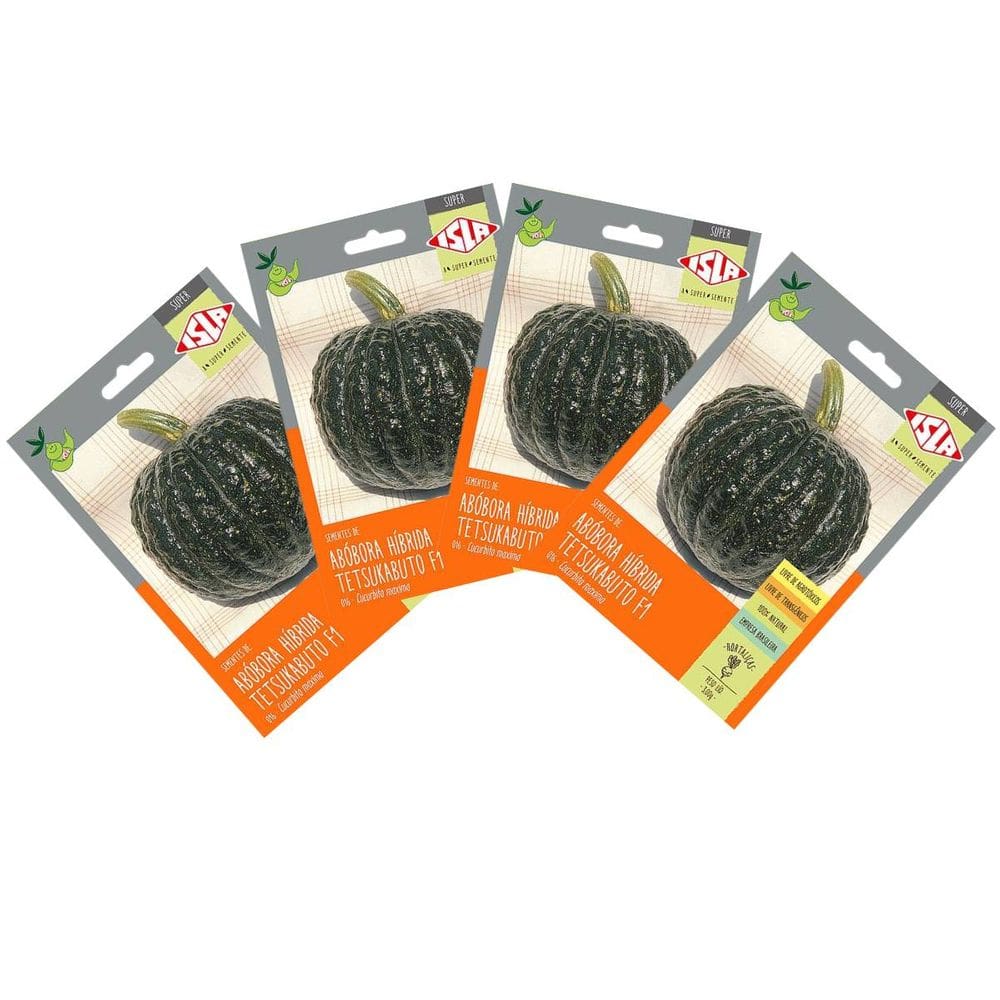 4X Sementes de Abóbora Hibrida Tetsukabuto SUPER ISLA