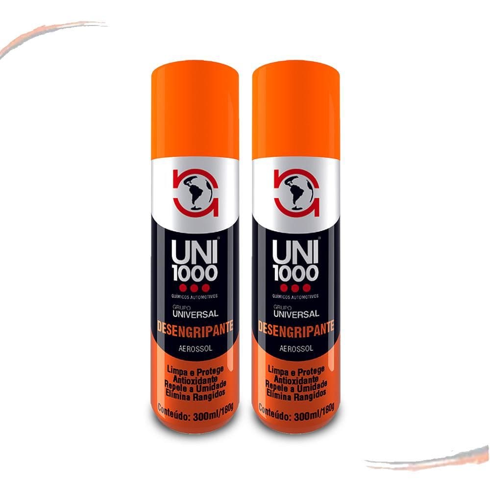 2 Desengripante Em Spray Lubrificante Anti Ferrugem 300 Ml - kit / 2 [F103]