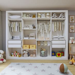 Closet Infantil sem Portas 4 Gavetas Dani Branco