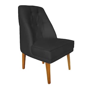 Cadeira Bela Para Sala Escritório Quarto Suede Preto - Majú Decor