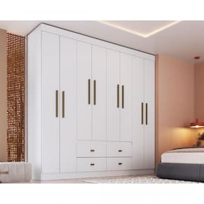 Guarda Roupa Casal 8 Portas 4 Gavetas Las Vegas Doripel