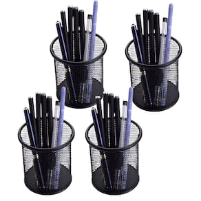 Porta Lapis Telado Kit 4 Unidades Organizaçao Mesa de Trabalho Caneta Regua Treco Lapis Home Office Escrivaninha Escritorio Empresa Versatil Multiuso