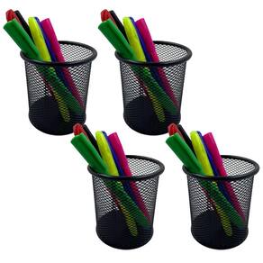 Porta Lapis Aramado Kit 4 Unidades Organizador Caneta Lapis Regua Treco Escritorio Mesa de Trabalho Escrivaninha Home Office Empresa Multiuso