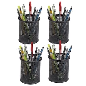 Porta Lapis Aramado Kit 4 Unidades Organizador Mesa de Trabalho Caneta Treco Bancada Escritorio Home Office Escrivaninha Multiuso