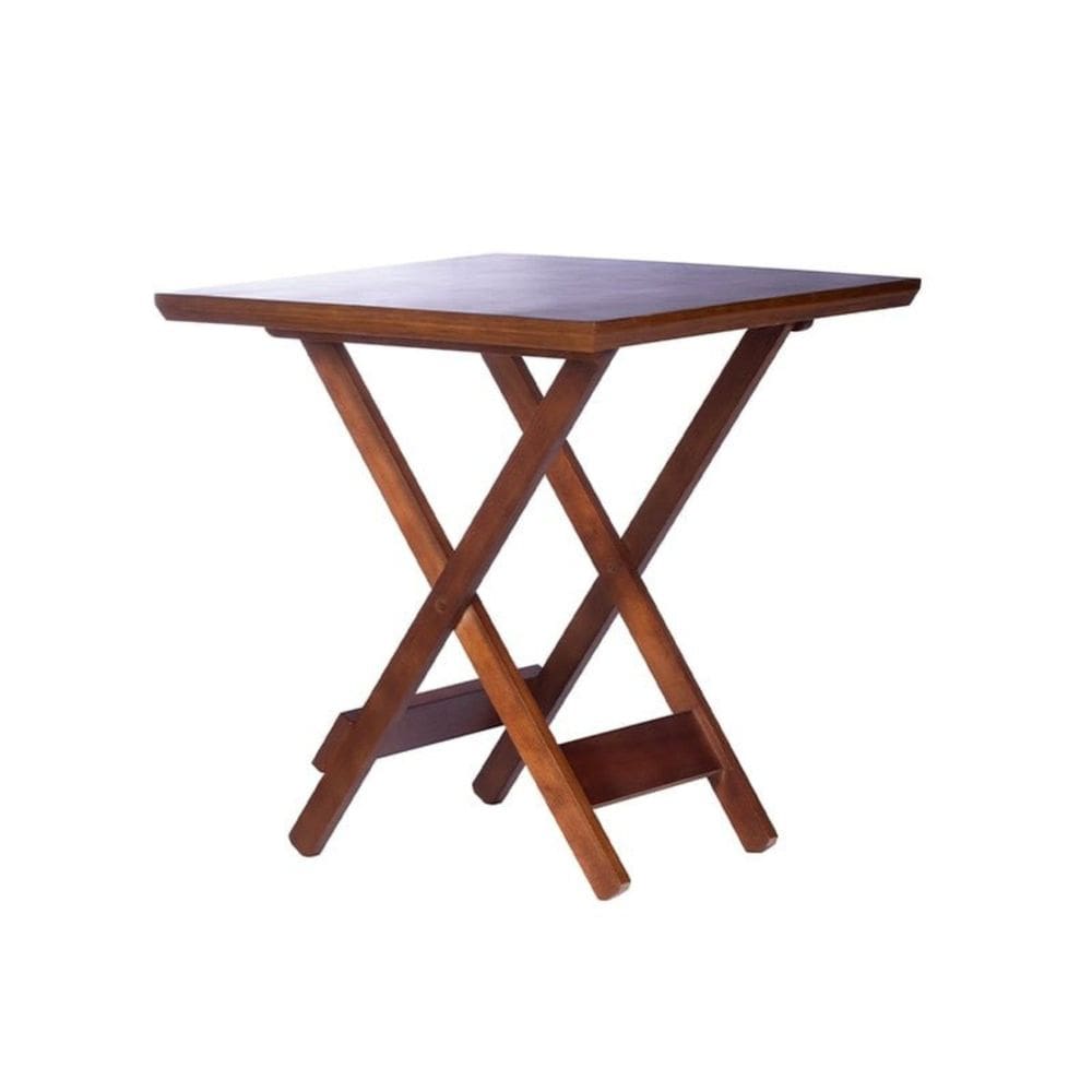 Mesa Dobrável Alagoas Sala de Jantar e Área Exterior Madeira Natural