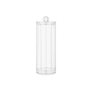 Organizador Porta Discos Algodão Acrílico Tampa Elegante Decorativo Banheiro Penteadeira Resistente