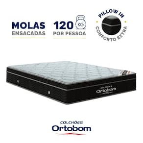 Colchão de Molas Ensacadas Ortobom Elegante Super Pillow In Casal 138cm