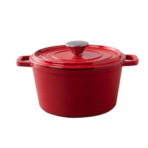 Caçarola de Ferro Com Tampa 3,7L Sauté Vermelha Brinox