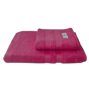 Jogo 2 Toalhas Banho Banhão Macia Dianneli Paris Pink 100% Algodão de Alta Qualidade