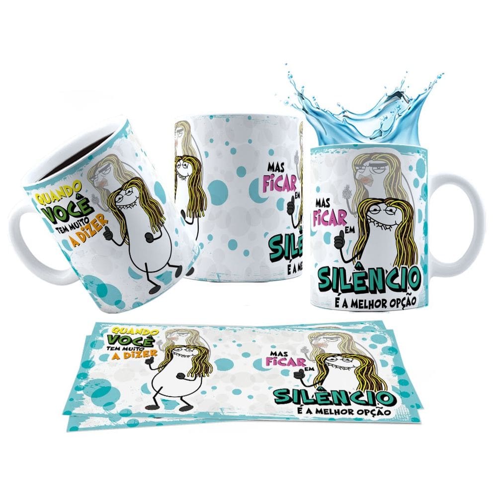 Caneca 325ml Meme Quando você tem muito a dizer mas ficar em