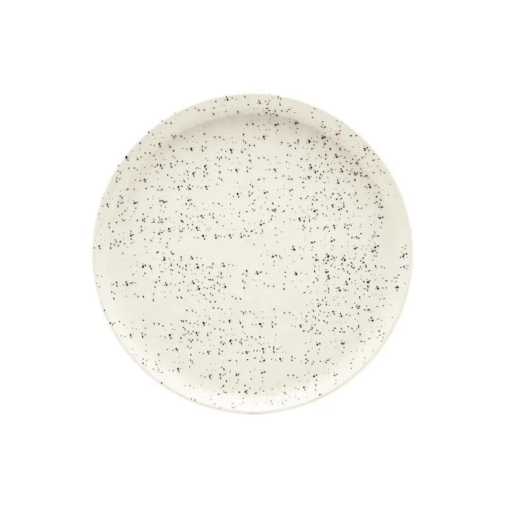 Prato Sobremesa Em Cerâmica Flat Chuvisco 20cm Oxford