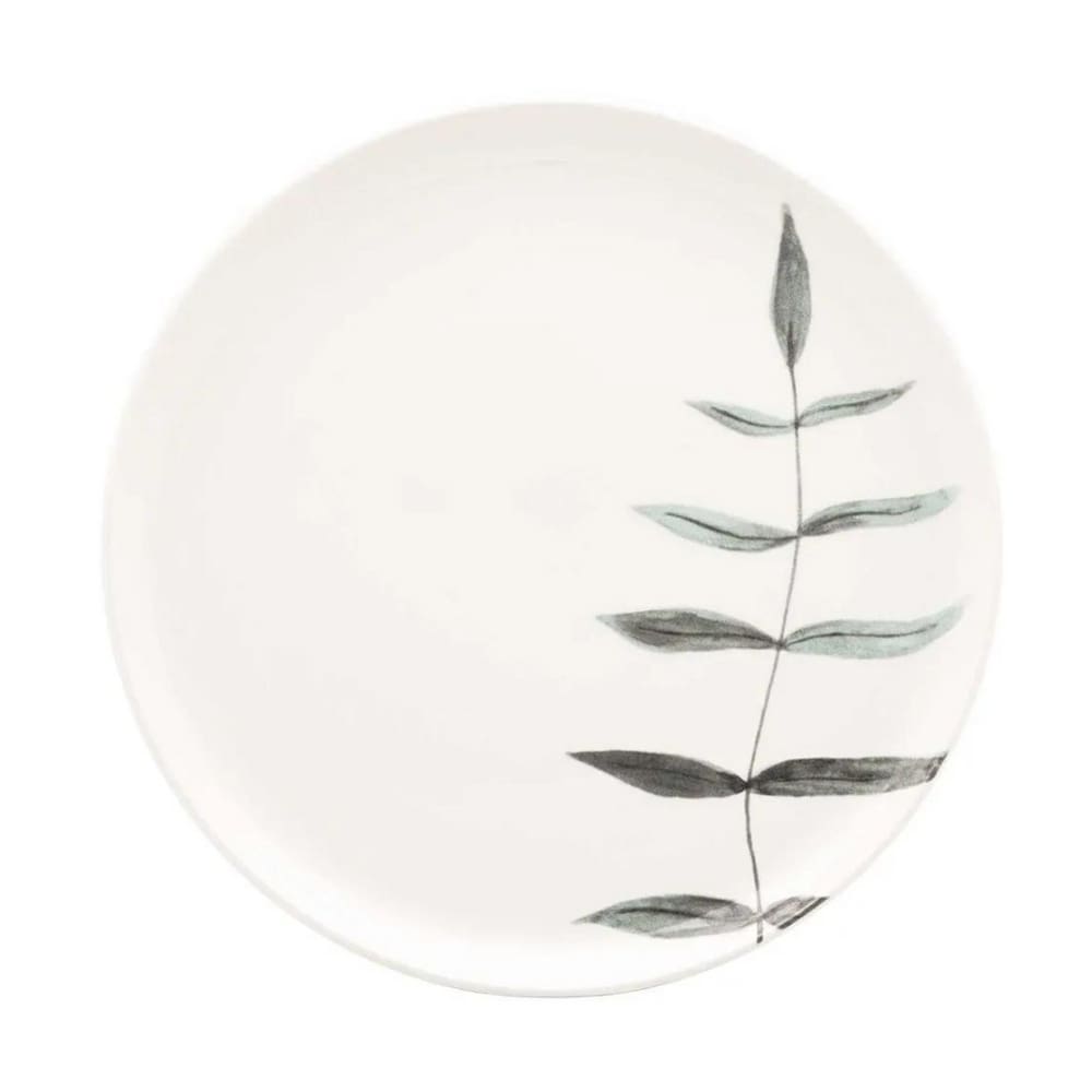 Prato Raso Em Cerâmica Flat Samambaia 26cm Oxford