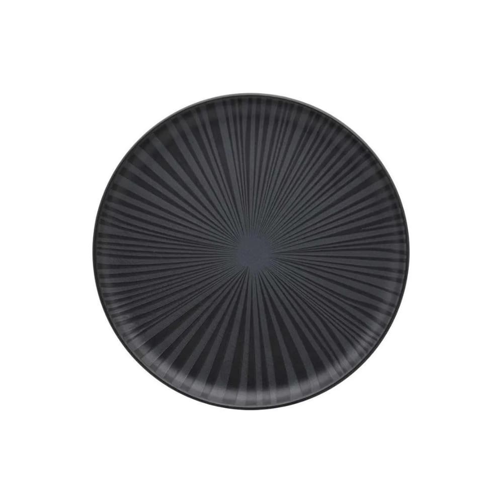 Prato Sobremesa Em Cerâmica Flat Ônix 20cm Oxford