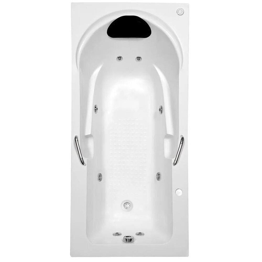 Banheira de Hidromassagem Capri Astra em Gel 150x80x46cm - P6 - 110v - com Aquecedor e Cromoterapia Branco