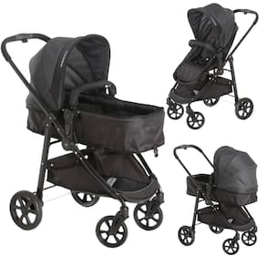 Carrinho Olympus New Black (Preto) + Bebe Conforto - Galzerano