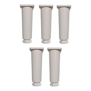 Kit Com 5 Pés Para Gabinete De Pia Armário Balcão 14cm Regulável Geli Branco