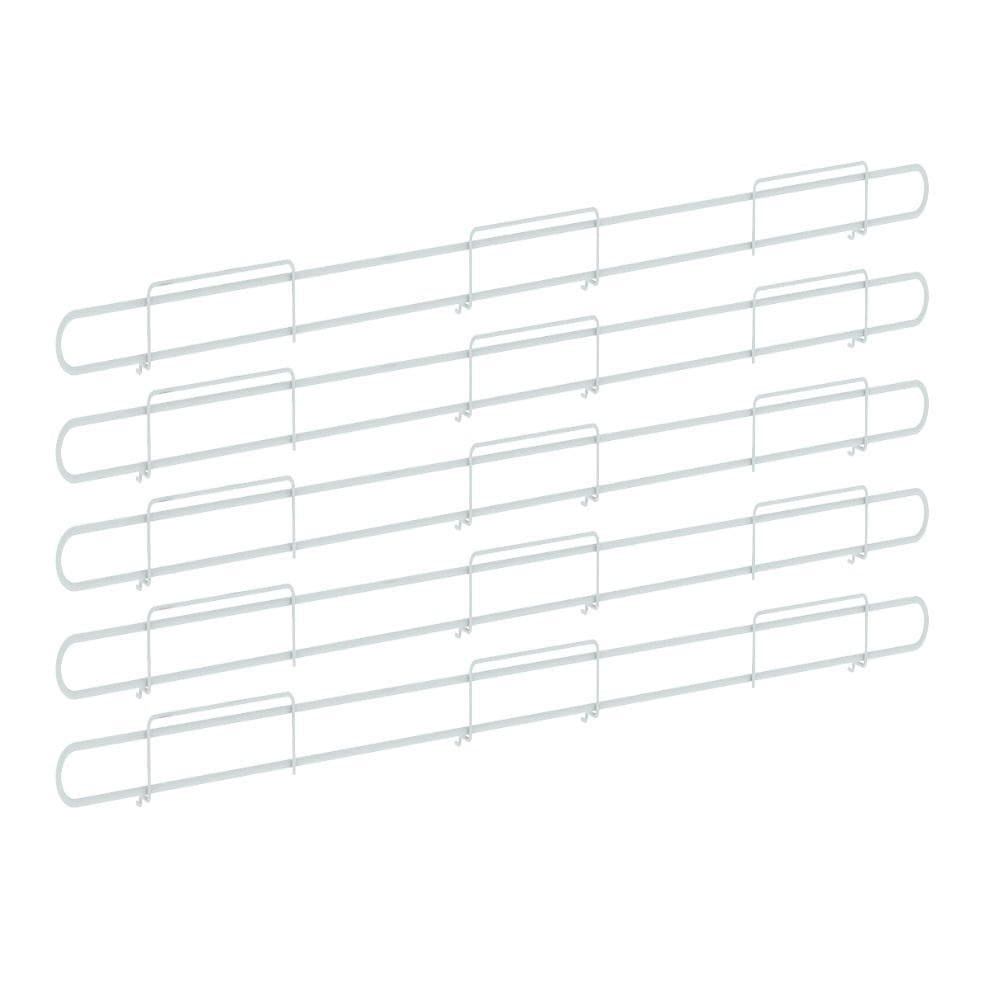 Anteparo Frontal FIT 078 Branco Para Bandeja Gondola Kit 5