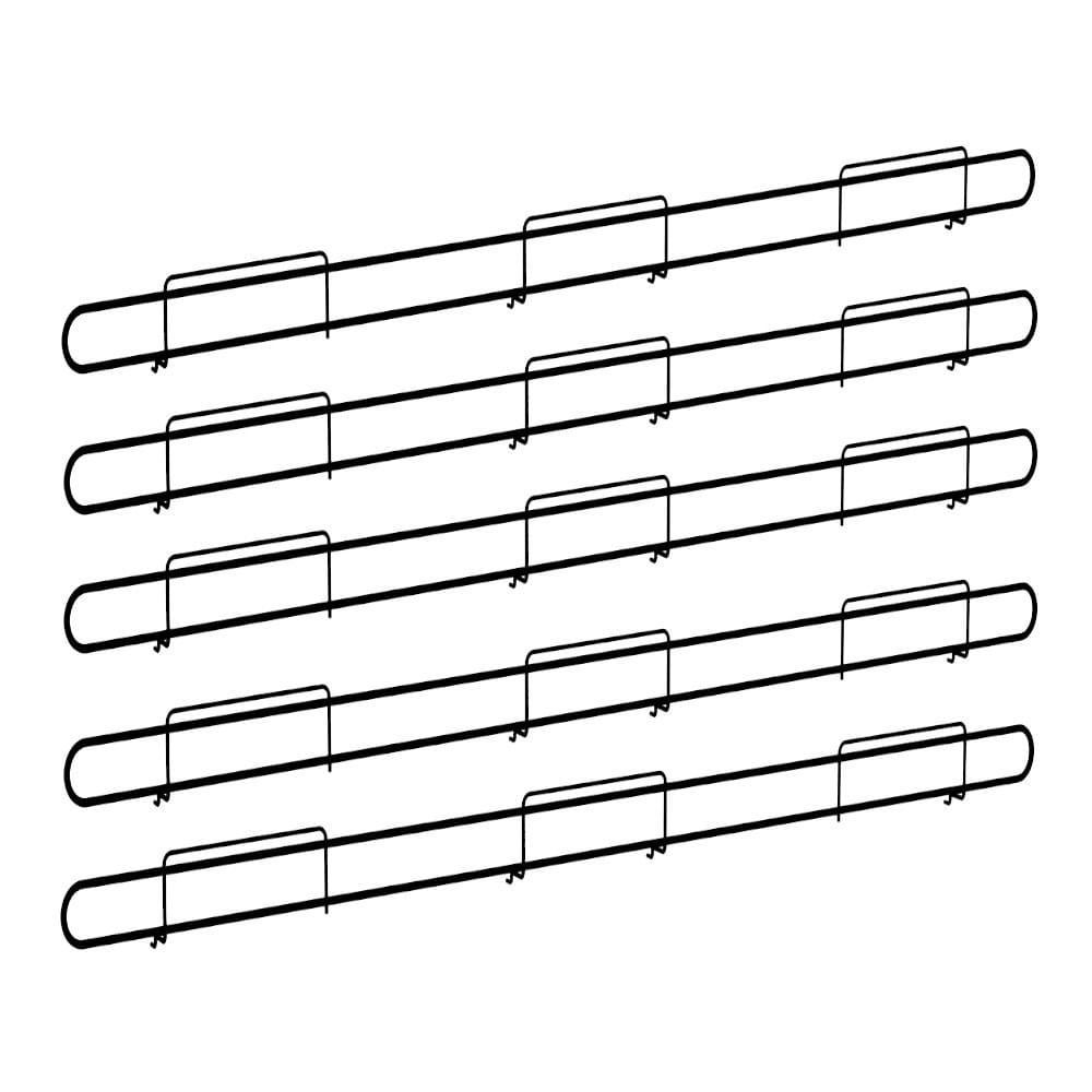 Anteparo Frontal FIT 078 Preto Para Bandeja Gondola Kit 10