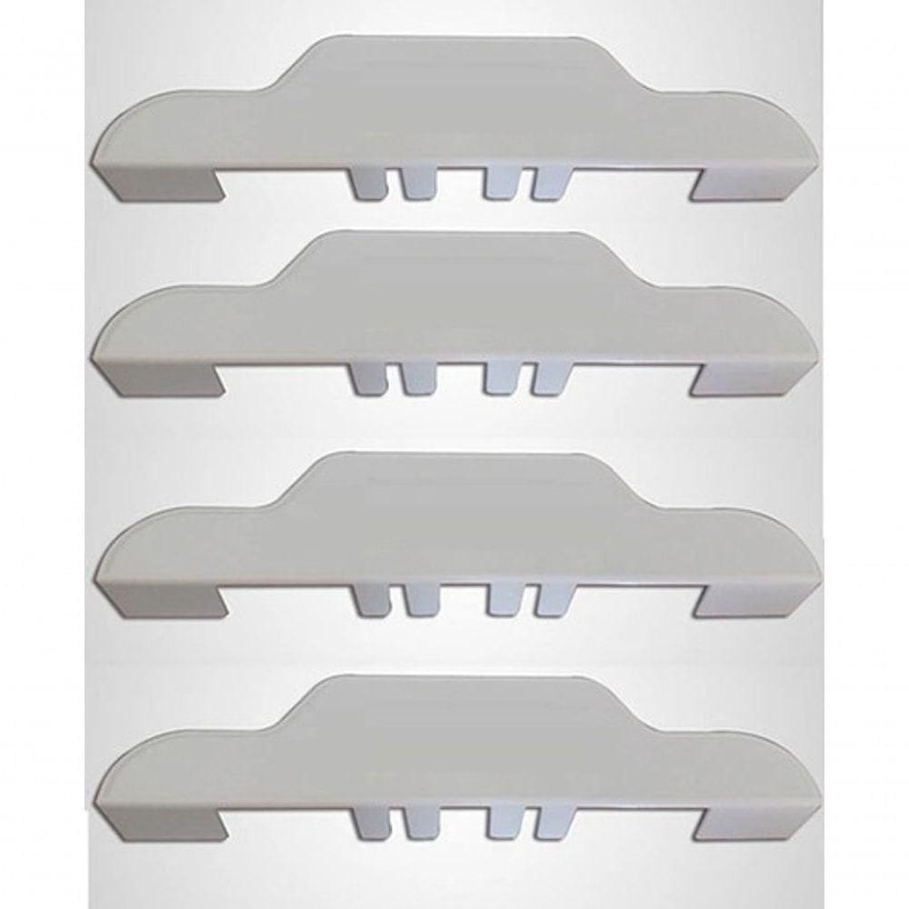 Kit Com 4 Cantoneiras Cama Box Baú Cinza Maleáveis Protetora