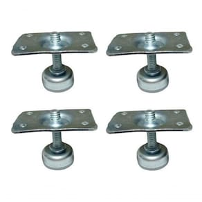 Kit 4 Pés Niveladores 1-4 Base Sapata Mesa Armários C- Chapas Puff Cadeiras Sofas Armarios