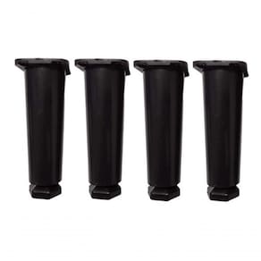 Kit Com 4 Pés Para Gabinete De Pia Armário Balcão 14cm Regulável Geli Preto