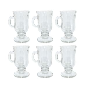 Jogo Com 6 Canecas Pub Irlandês Irish Coffee Xicaras Taças Café Cappuccino Chocolate 230ml Alça Resistente