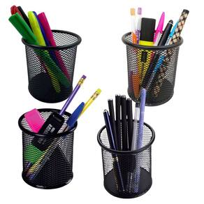 Porta Lapis Aramado Kit 4 Unidades Caneta Regua Treco Lapis Mesa Escrivaninha Home Office Trabalho Resistente Organizador