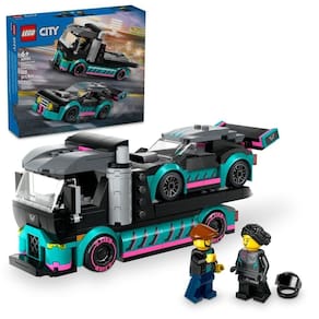 Lego Citycaminhão Transportador E Carro De Corrida 328 Peças