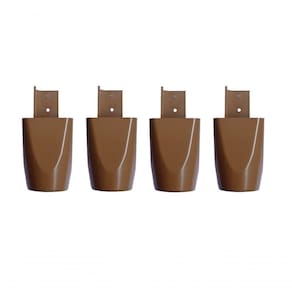 Kit Com 4 Pés Para Multiusos Guarda Roupas 7cm Mari Marrom