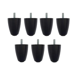 Kit Com 7 Pés Para Cama Box Baú P70 Rosca 5-16 Preto