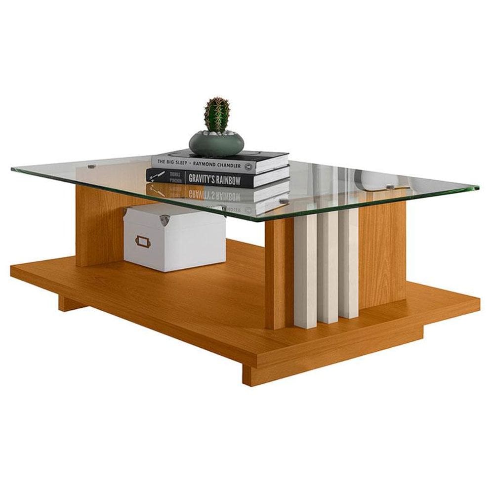 Mesa de Centro Frizz Cinamomo Off White - Madetec