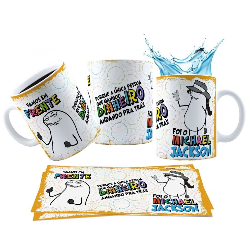 Caneca 325ml Meme Vamos em frente, porque a única pessoa que