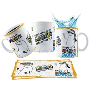 Caneca 325ml Meme Vamos em frente, porque a única pessoa que