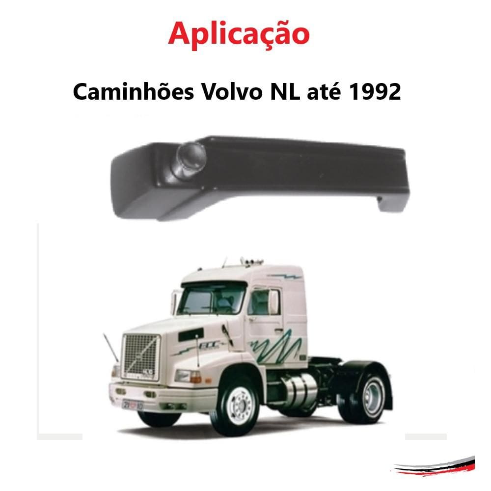 Maçaneta Externa Porta Esq Caminhões Volvo Até 92 Preta [F103]