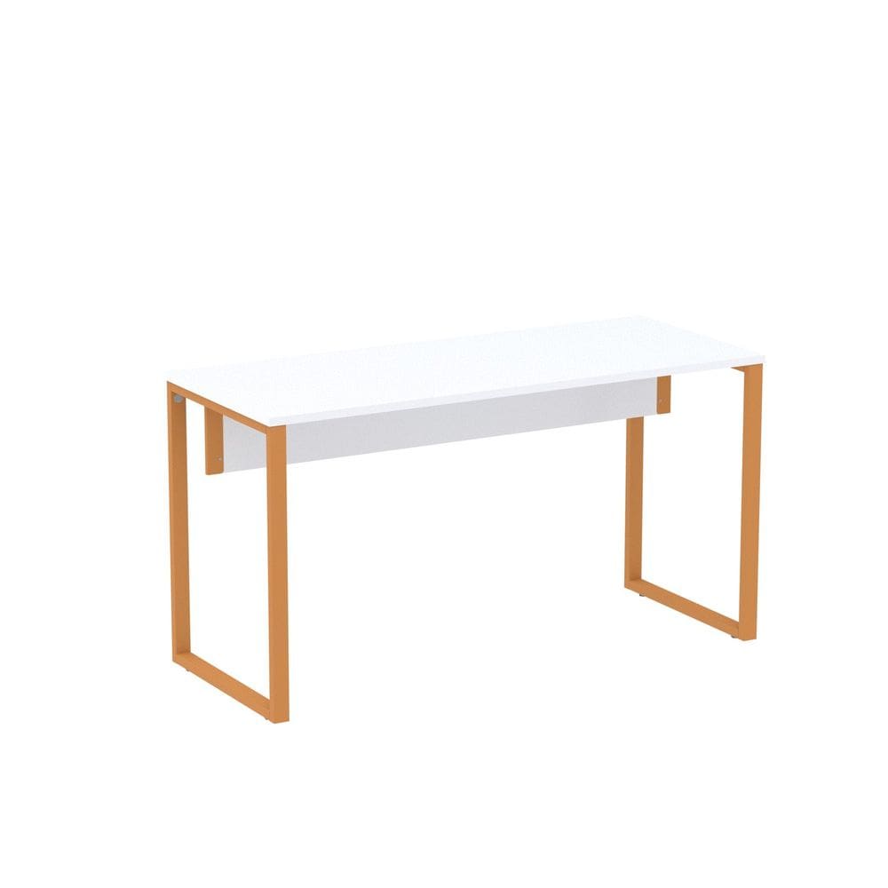 Mesa Madeira 1700x700mm M1700/700p25tub Branco/Laranja Picasso